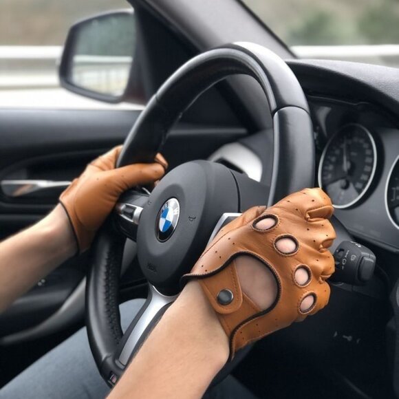 TELLARO Leather Driver Gloves – Brown - Picture 5 of 5